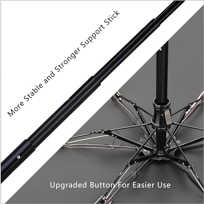 GAOYAING Small Mini Umbrella with Case Light Compact Design Perfect for Travel Lightweight Portable Parasol Outdoor Sun&Rain Umbrellas 34 Inches