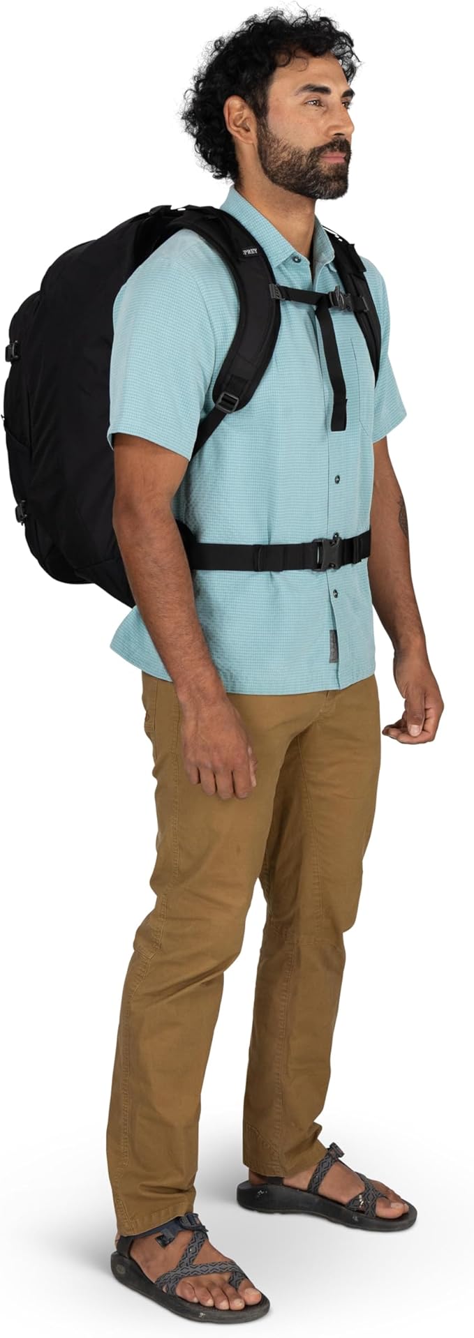 Osprey Farpoint 55L Men's Travel Backpack - Carry On Bag with Personal Item Sized Detachable Daypack, Cascade Blue/Torrent Blue