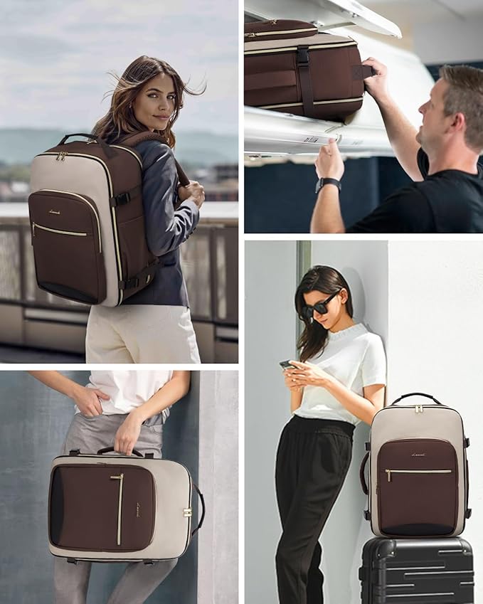 LOVEVOOK 50L Travel Backpack for Women & Men, Airline Approved Carry On Luggage with 3 Packing Cubes, TSA Overnight Bags, Waterproof Personal Item Bag, Weekender Essentials Backpacks fits 17" Laptop