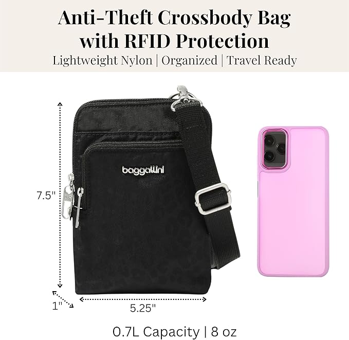 Baggallini Women's Securtex Anti-theft Activity Crossbody Bag