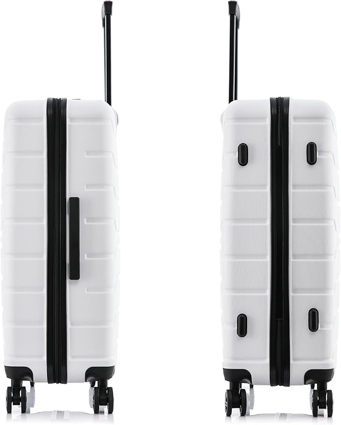 InUSA TREND Luggage with Spinner Wheels | Durable Lightweight Hardside Suitcase, Travel bag with Handle and Trolley, 28-Inch Large Checked luggage | White
