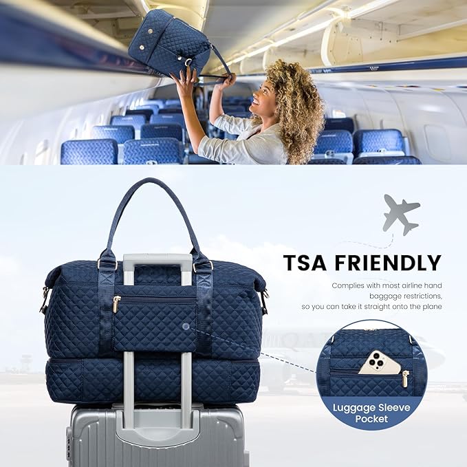 LOVEVOOK Travel Duffle Bag,Weekender Bags for Women with Shoe Compartment，Carry on Overnight Bag with Toiletry Bag,Gym Duffel Bag with Wet Pocket, Hospital Bags for Labor and Delivery