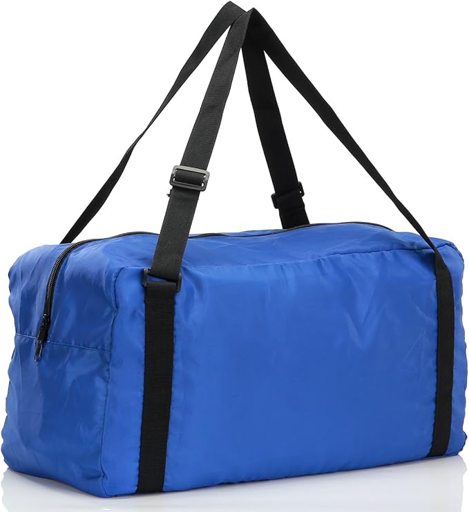 HOLYLUCK Foldable Travel Duffel Bag For Women & Men Luggage Great for Gym (Blue)
