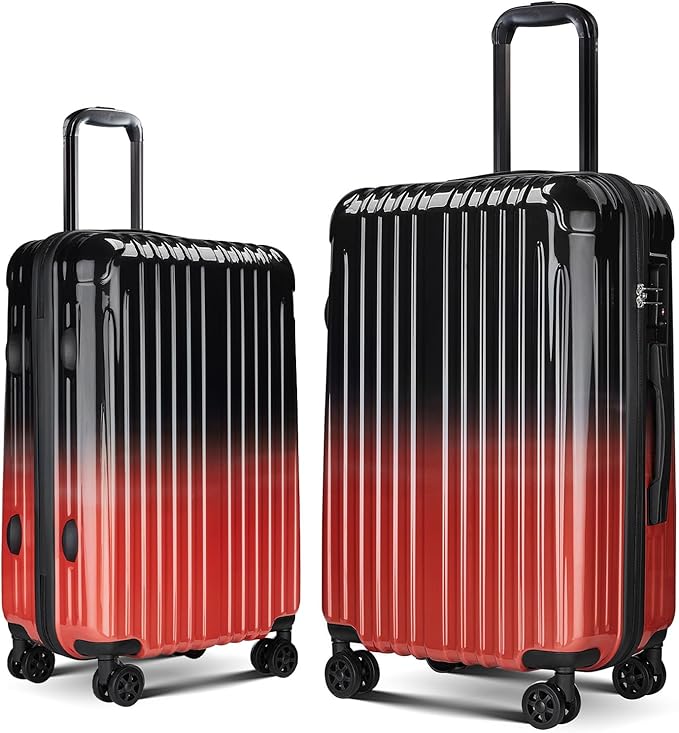 Carry on Luggage 2 Sets(20in/24in) with Spinner Wheels, Lightweight PC+ABS Hard Shell Suitcases, Expandbale Storage & TSA Aprovel Lock