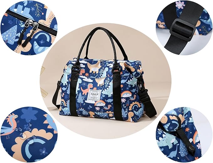 Travel Duffle Bag Weekender Overnight Bag Gym Tote with Dry and Wet Separated Pocket for Women Girls Shoulder Workout Duffel Bag Water Resistant (B-Unicorn)