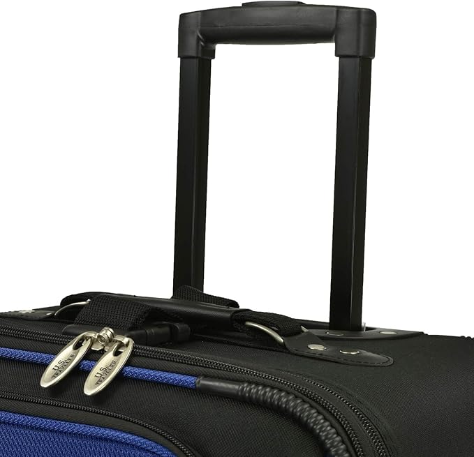 U.S. Traveler New Yorker Lightweight Expandable Rolling Luggage, Blue, 4-Piece Set