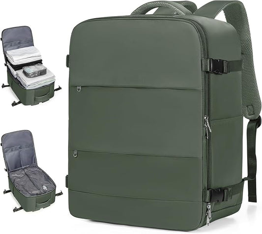 coofay Large Vacuum Backpack Travel with Pump Vacpack Travel Backpack with Vacuum System Compression Backpacks for Travel Easy Vac Pack Carry on Luggage