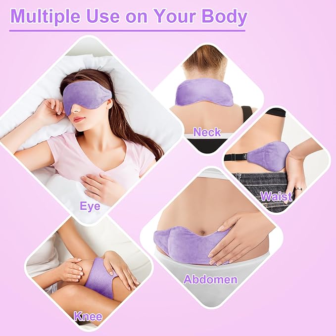 Heated Eye Mask Warm Compress for Eyes, Weighted Eye Mask for Sleeping, Microwave Hot Compress for Eyes Relaxation, Reusable Sleep Mask for Home, Office, Stocking Stuffers (Rosemary)