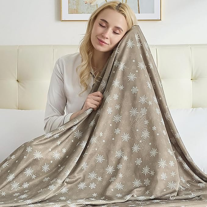 OIGAE Cooling Blanket for Hot Sleepers - Soft & Lightweight Summer Cold Blanket for Night Sweats | Perfect for Bed, Couch, Sofa (Light Brown, Throw 50'' x 70'')