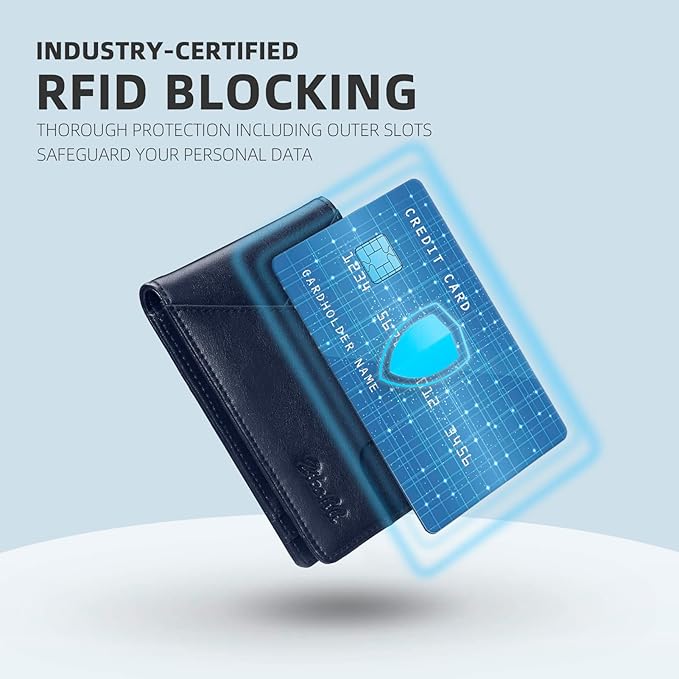 Zitahli Bifold Wallets for Men - Slim RFID Leather Credit Card Holder for 6-11 Cards, Minimalist Thin Wallet with ID Window & Cash Slot,Front Pockt Carteras Para Hombres, Birthday Gifts for Men | Slim, RFID Blocking, Premium, Front Pocket, Gift Box, Le...