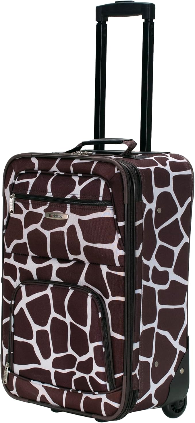 Rockland Fashion Softside Upright Luggage Set, Expandable, Giraffe, 2-Piece (14/19)