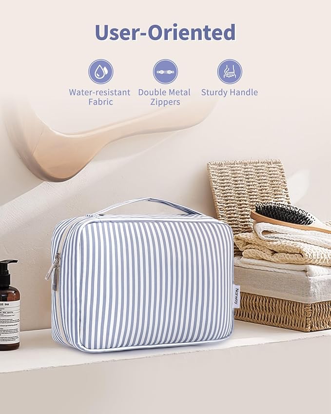 Narwey Small Hanging Travel Toiletry Bag for Women, Travel Bag for Toiletries, Makeup Bag Organizer Cosmetic Bags Make Up Bags for Girls