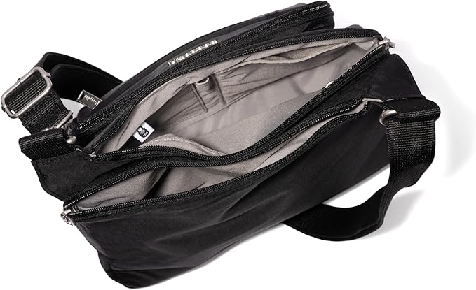 Baggallini Securtex Anti-theft Crossover Crossbody Bag 11”w X 8.5”h, Rfid, Built-in Wallet, Locking Zippers
