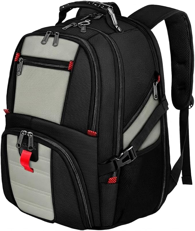 YOREPEK Large Backpack for Men, Extra Large Laptop Backpacks for Men Women, Water Resistant Travel Backpack Airline Approved Business Work Bag Fits 17 Inch Computer, Black