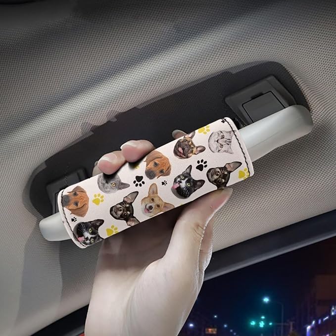 BIGCARJOB Set of 2 Pcs Luggage Handle Wraps with Cute Puppy Print Suitcase Handle Sleeve Cover Identifier Travel Bag Wraps Washable Trolley Case Grip Cover Set Travel Accessories