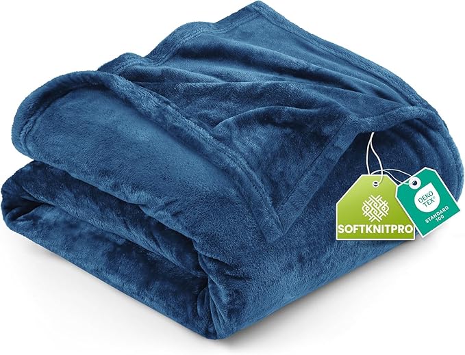 Utopia Bedding Fleece Blanket King Size Royal Blue 300GSM Luxury Fuzzy Soft Anti-Static Microfiber Bed Blanket (90x102 Inch)