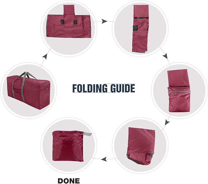 REDCAMP 100L Extra Large Duffle Bag, Water Resistant Lightweight Foldable Duffel Bag for Outdoor Camping, Red