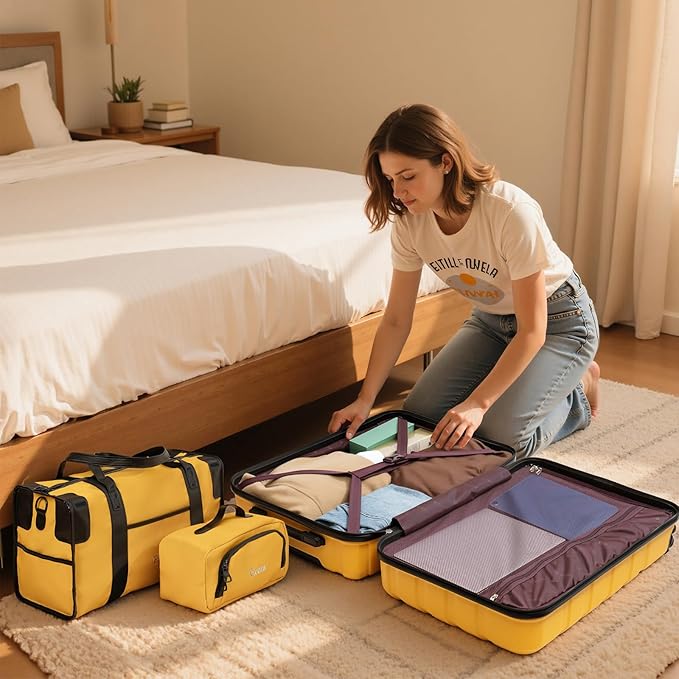 Luggage Sets 5 Piece,Suitcases with Wheels, Hard Case Luggage with Detachable Spinner Wheels,Carry On Luggage Set (5 Piece Sets (20"/24"/28"/DB/TB))