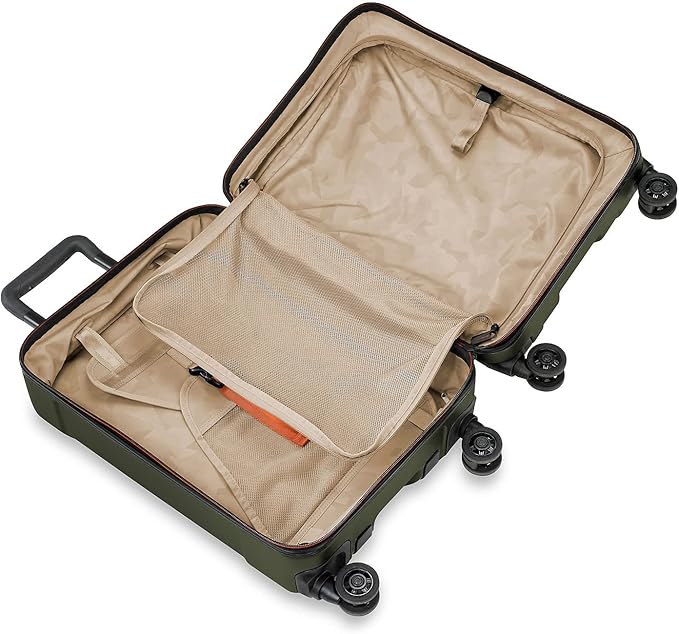 Briggs & Riley Domestic 22" Carry On Spinner - Luggage for Travel, Suitcases with Wheels, Hardside Rolling Bag for Men & Women, Self-Repairing Zipper - Torq Collection, Hunter Green