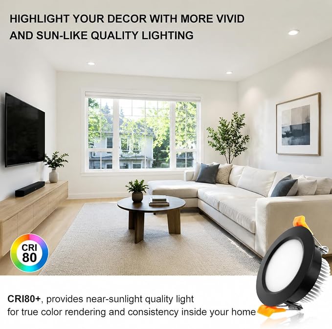 2 Inch LED Recessed Lighting, Dimmable Downlight 3W(35W Halogen Equivalent), CRI80, 5000K Daylight White Ceiling Light with LED Driver (24 Pack)