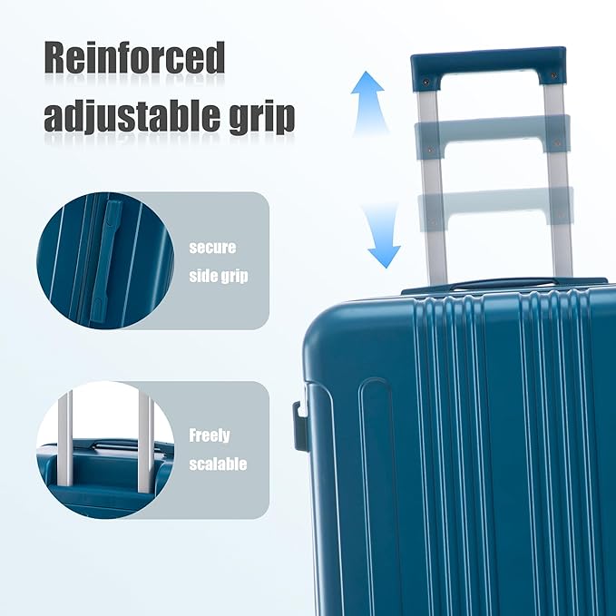 Merax 3 pcs/set in ABS Spinner Wheel Luggage Set, Carry on Suitcase