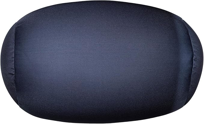 Squishy Microbead Neck Pillow, 7Inch x 12Inch Soft Travel Body Bed Pillow Bean Pillow for Kids Adult Chair Sleeping Car Seat, Fun Dormroom (Black Colorful)