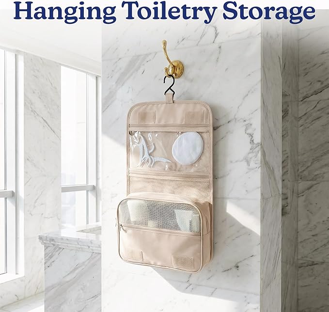 Vandel Space-Saving Compression Packing Cubes for Women with Hanging Toiletry Bag, Laundry Bag, Compressible Carry On Suit Case Organizer Luggage Packing Cubes for Travel Compression Organizer Bags