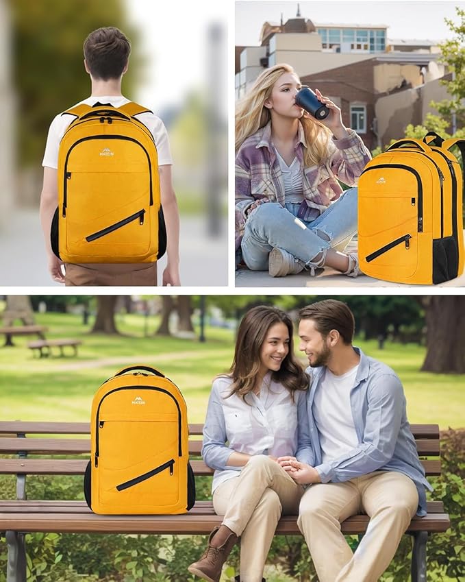 MATEIN 18.4 Inch TSA Approved Backpack, Extra Large 50 L Outdoor Carryon Backpack with Seperated Laptop Compartment, Work Travel Daypack with Front Pocket, Creative Gifts for Men Women