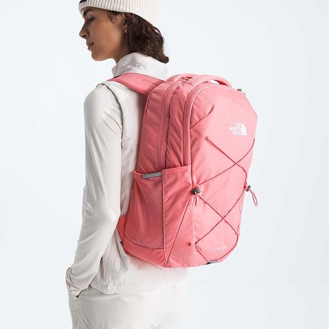 The North Face Women's Jester Everyday Laptop Backpack - Commuter Travel Bag, Laptop Sleeve, Water-Repellent, Coral Crush Light Heather/Coral Crush, One Size