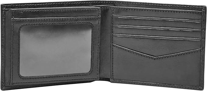 Fossil Men's Hayes Leather Bifold Wallet with Flip ID Window