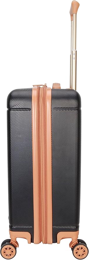 Dockers Hooper Hardside Expandable 8-Wheel Spinner Travel Carry On Luggage, 20-Inch, Black