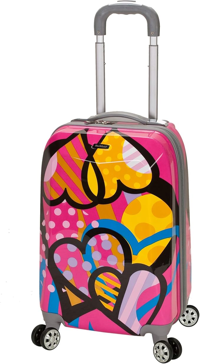 Rockland Vision Hardside Spinner Wheel Luggage, Love, 3-Piece Set (20/24/28)
