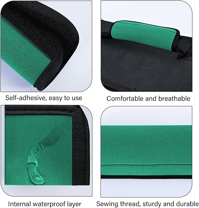 2 Pack Luggage Handle Wraps for Suitcase, Bright Color Comfort Soft Handle Covers (Green)
