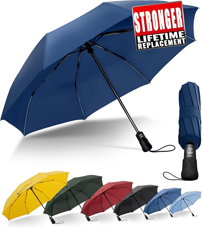 Travel Compact Umbrella Windproof - Portable Automatic for Rain, Folding Umbrella for Men and Women, Portable 210T Fabric