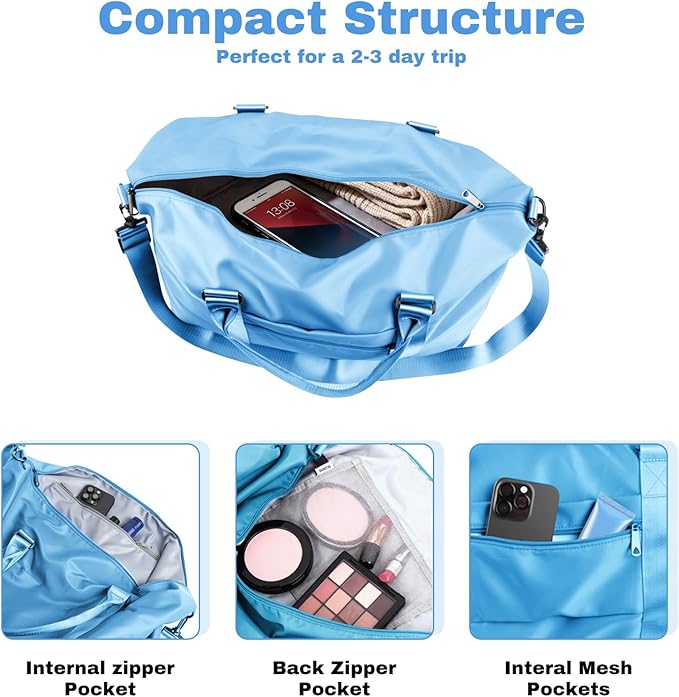 Weekender Duffel Bags for Women， Travel Totes Bag for Airplane Essentials, Overnight Bags for Women with Trolley Sleeve, Large Carry On Hospital Bag for Labor and Delivery, Sport, Gym