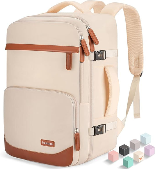 50L Travel Backpack, Water-Resistant Carry On Backpack for Men Women, Business Laptop Backpack for Trips & Commutes, Fits 18 Inch Laptop