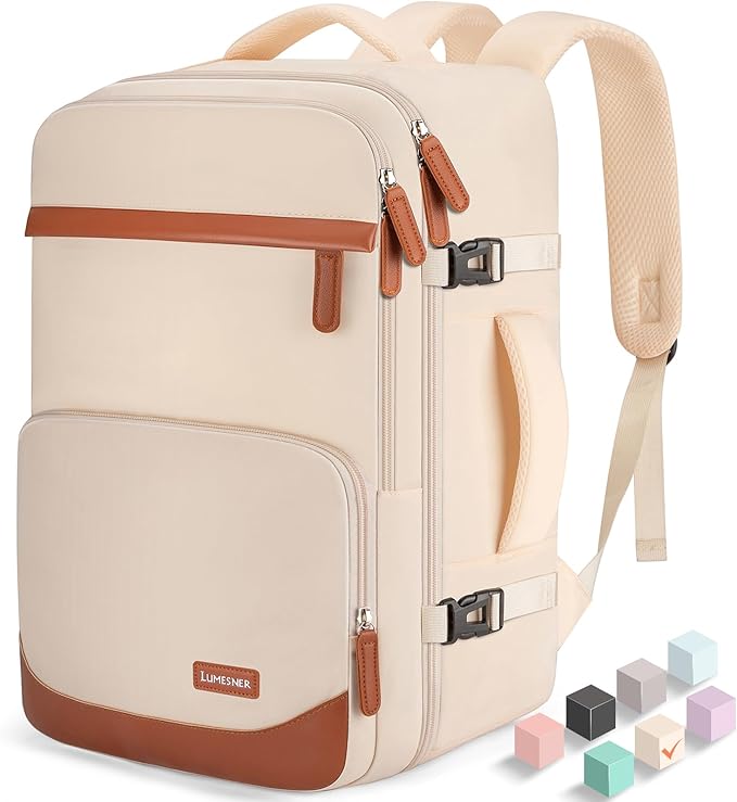 40L Travel Backpack, Water-Resistant Carry On Backpack for Men Women, Business Laptop Backpack for Trips & Commutes, Fits 15.6/17.3 Inch Laptop