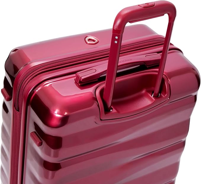 Traveler's Choice Edinburgh II Hardside Spinner Luggage, TSA Lock, Red, 25" Medium