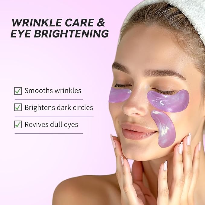 Retinol Under Eye Patches (24 Pairs), Purple Eye Masks for Dark Circles, Puffy Eyes & Wrinkles, Firming Collagen Eye Patches, Vegan Cruelty-Free Skincare Gifts for Women