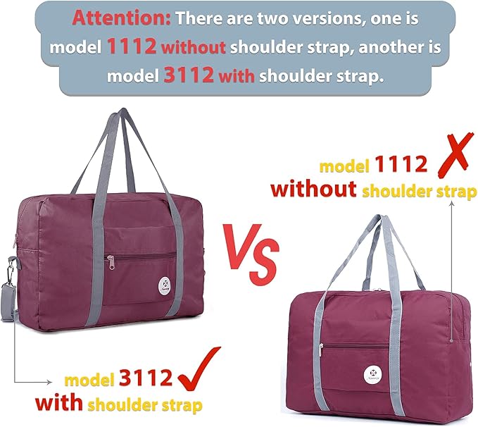For Spirit Airlines Personal Item Bag 18x14x8 Foldable Travel Duffel Bag Tote Carry on Luggage Duffle Overnight for Women and Men