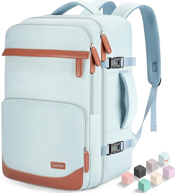 40L Travel Backpack, Water-Resistant Carry On Backpack for Men Women, Business Laptop Backpack for Trips & Commutes, Fits 15.6/17.3 Inch Laptop