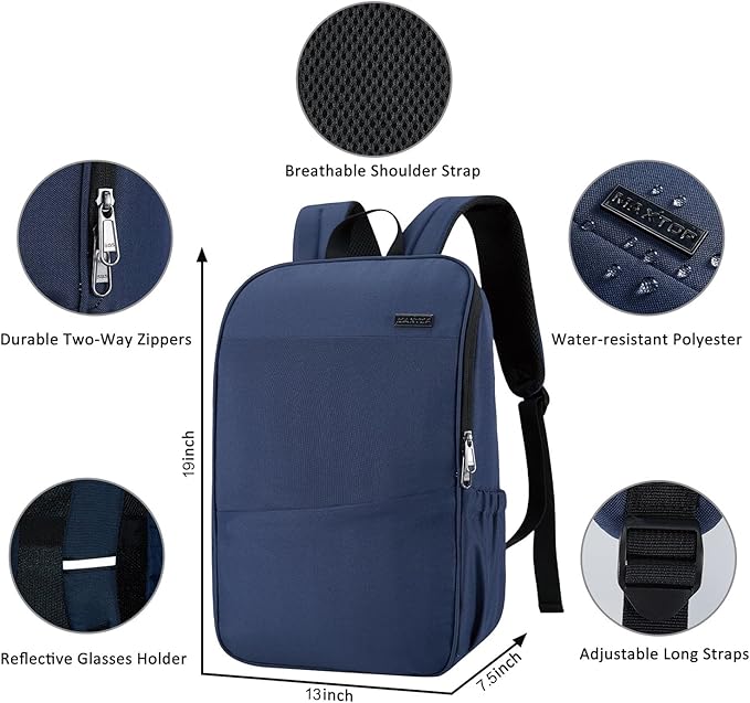 MAXTOP Deep Storage Laptop Backpack Business Anti-theft Backpacks[Water Resistant] College School Computer Bookbag Fits 17 Inch Laptop
