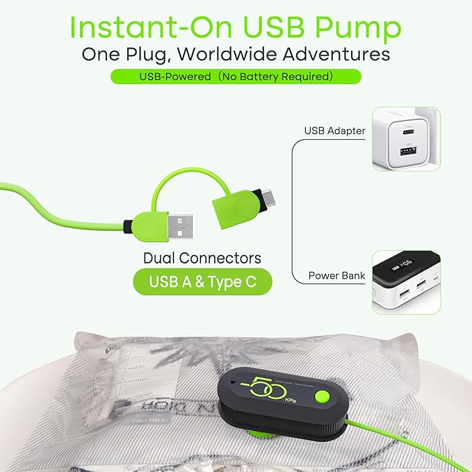 9 Pack Travel Vacuum Storage Bags with USB Electric Pump, Carry-on Size Space Saver Bags for Clothes and Clothing Travel，Compression Packing for Luggage and Suitcase