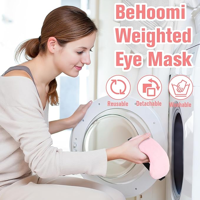 Heated Eye Mask, Microwave Moist Warm Compress for Eyes, Cooling Soothing Weighted Eye Mask for Sleeping, Reusable Sleep Eye Mask for Home & Office, Hot and Cold for Eye Relaxation (Pink)
