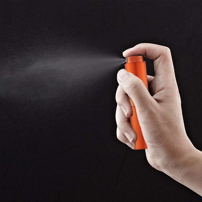 LISAPACK 8ML Atomizer Perfume Spray Bottle for Travel (3 PCS) Empty Cologne Dispenser, Portable Sprayer (Yellow, Green, Orange)