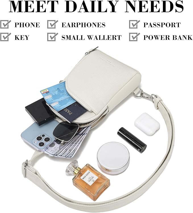 INICAT RFID Blocking Sling Bag, Anti Theft Crossbody Bag for Women, Travel Fanny Pack Style Purse, Vegan Leather