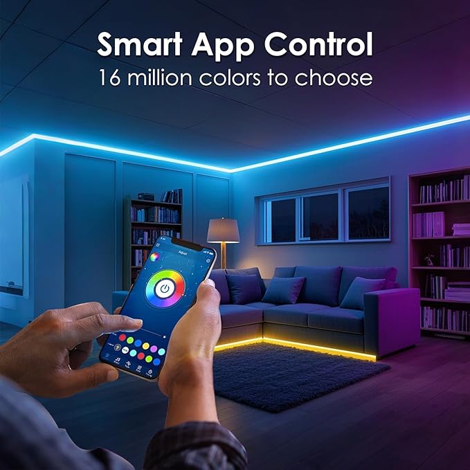 hyrion Alexa LED Strip Lights for Bedroom 200ft, Smart Wireless RGB | Work with Google Assistant, Music Sync, 16 Million Colors lights, App/Remote/Voice control, Perfect for room decor and party
