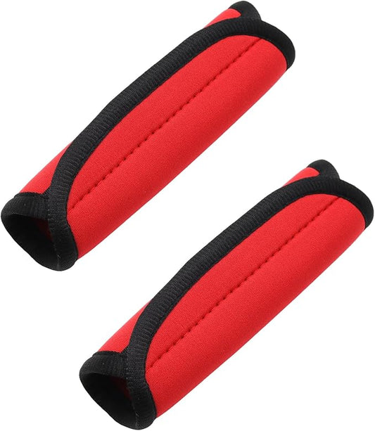 2pcs Red Luggage Handle Wraps for Suitcase- Soft Suitcase Handle Covers for Travel Accessories（ Bright Color for Suitcase Tags Identifiers）