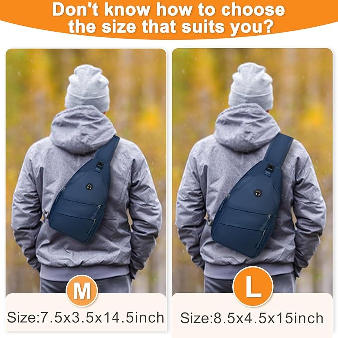 Crossbody Bags for Women Men Trendy Sling Bag Backpack Casual Chest Bag with Convertible Shoulder Strap
