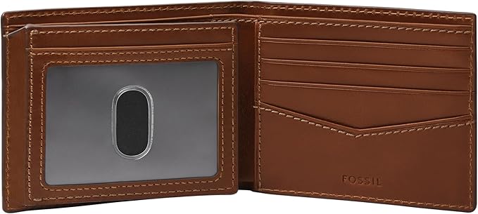 Fossil Men's Hayes Leather Bifold Wallet with Flip ID Window